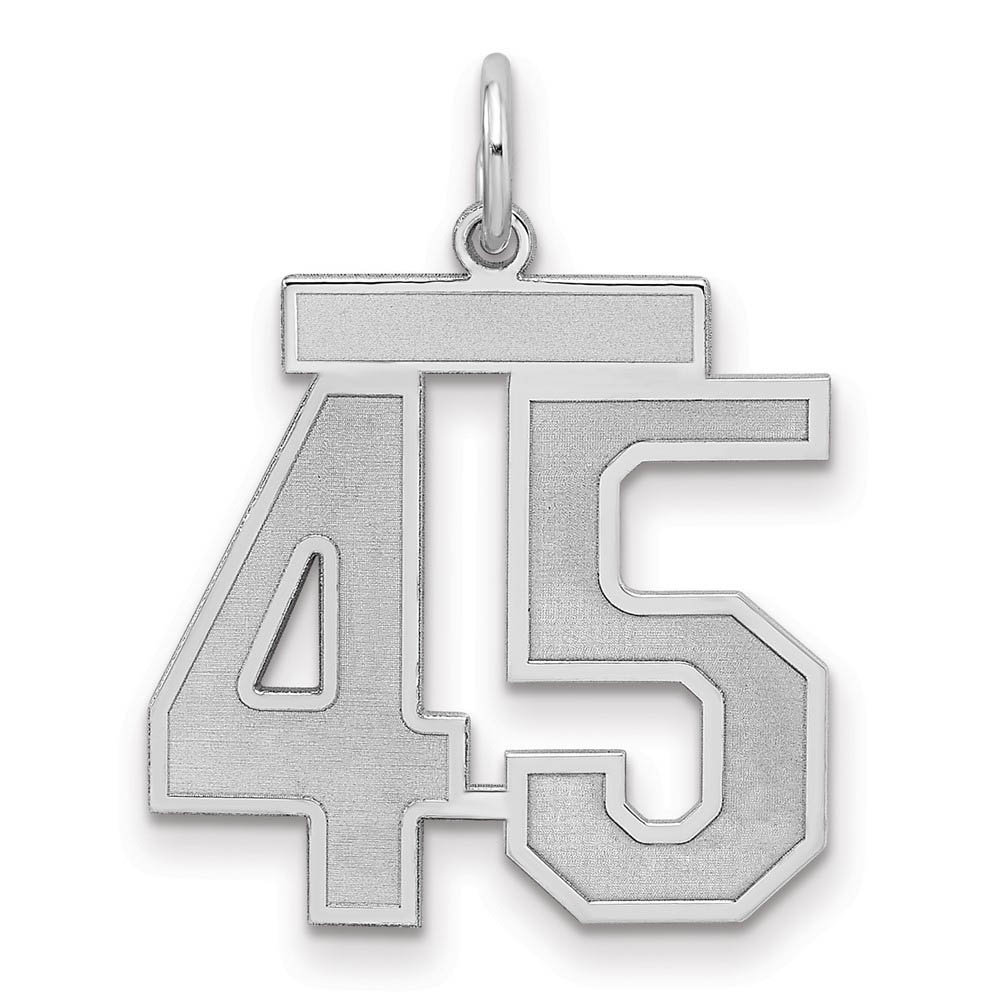 Sterling Silver, Jersey Collection, Number 45 Pendant