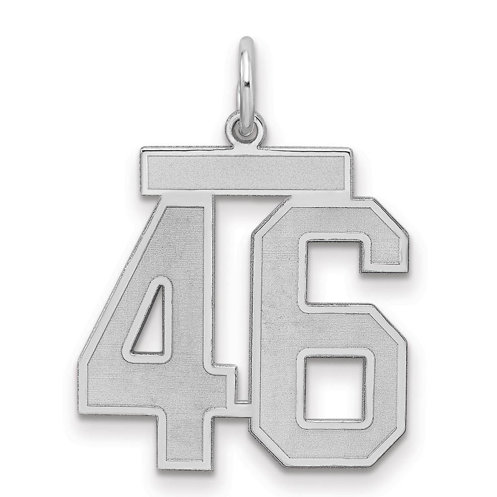 Sterling Silver, Jersey Collection, Number 46 Pendant