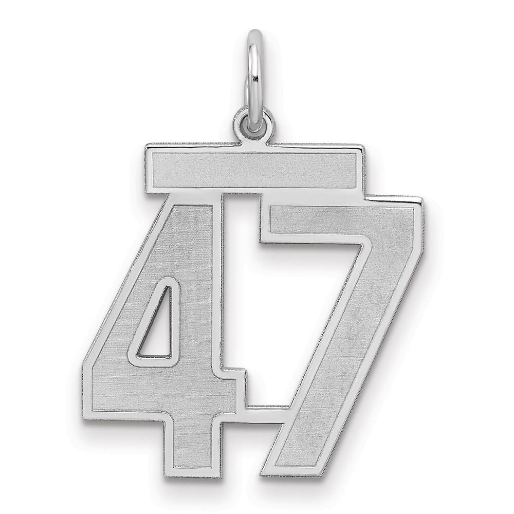 Sterling Silver, Jersey Collection, Number 47 Pendant
