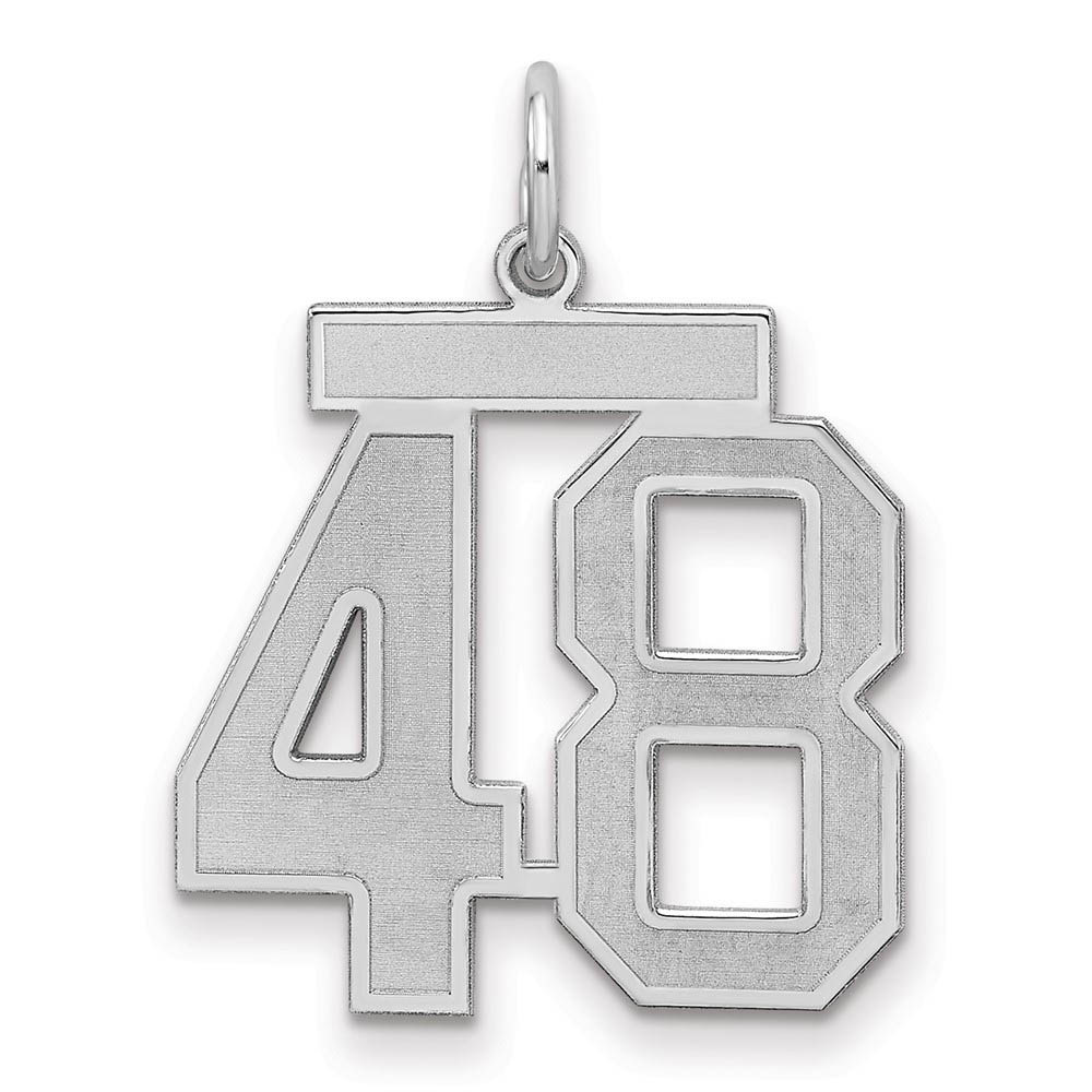 Sterling Silver, Jersey Collection, Number 48 Pendant