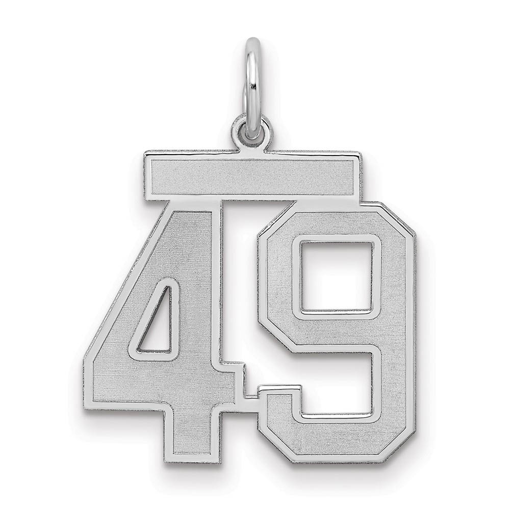 Sterling Silver, Jersey Collection, Number 49 Pendant