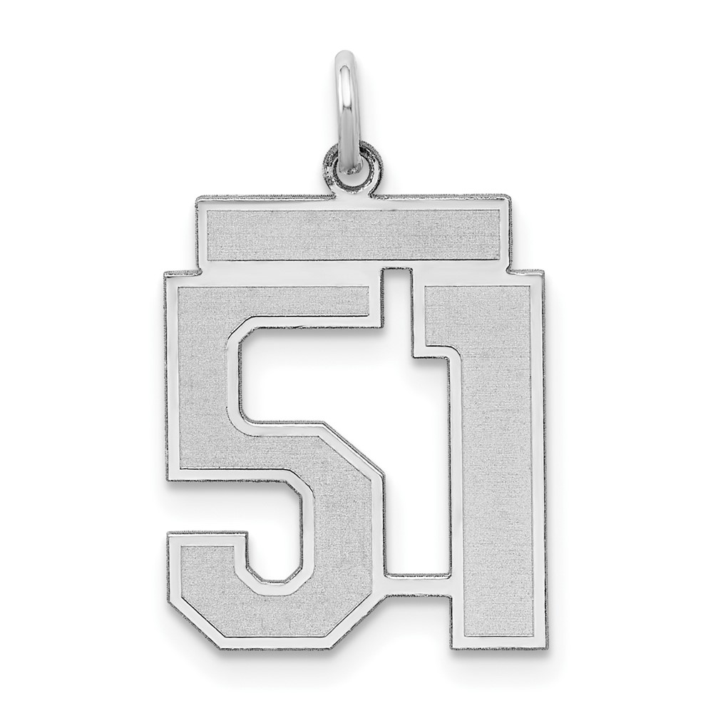 Sterling Silver, Jersey Collection, Number 51 Pendant