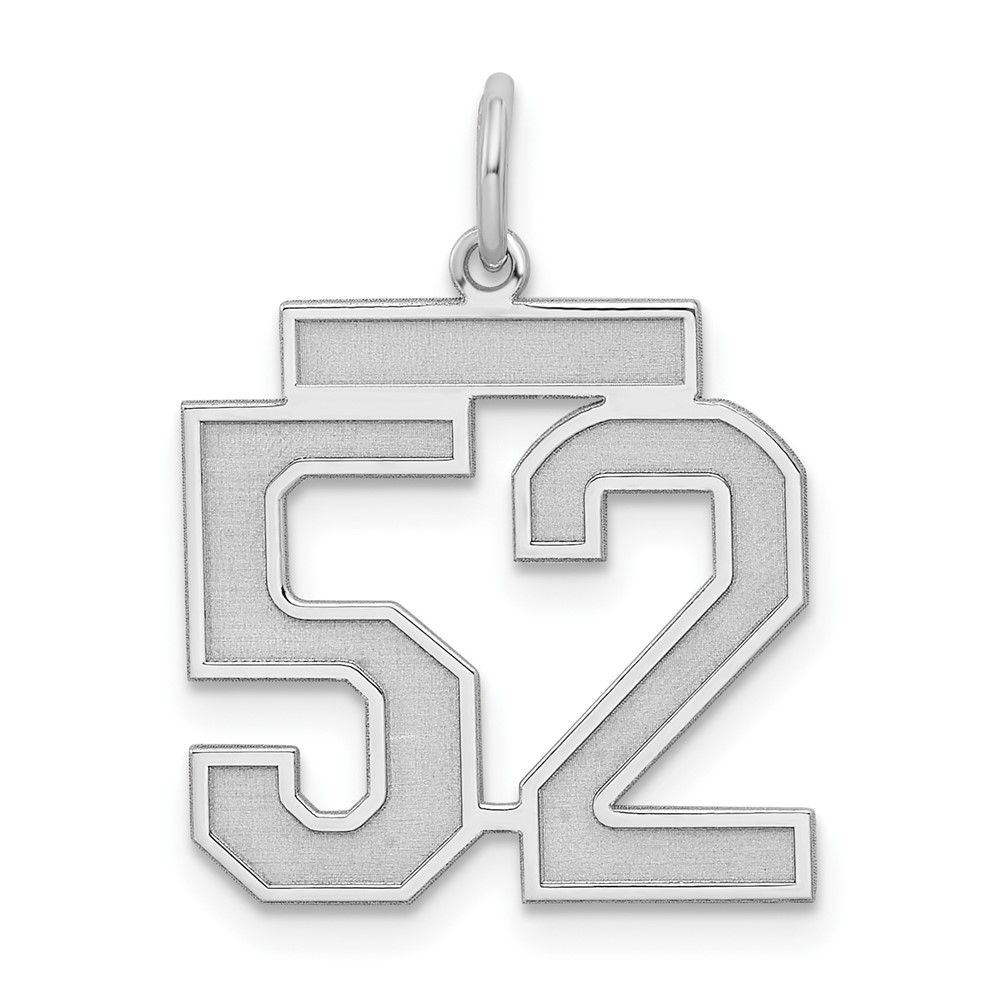 Sterling Silver, Jersey Collection, Number 52 Pendant