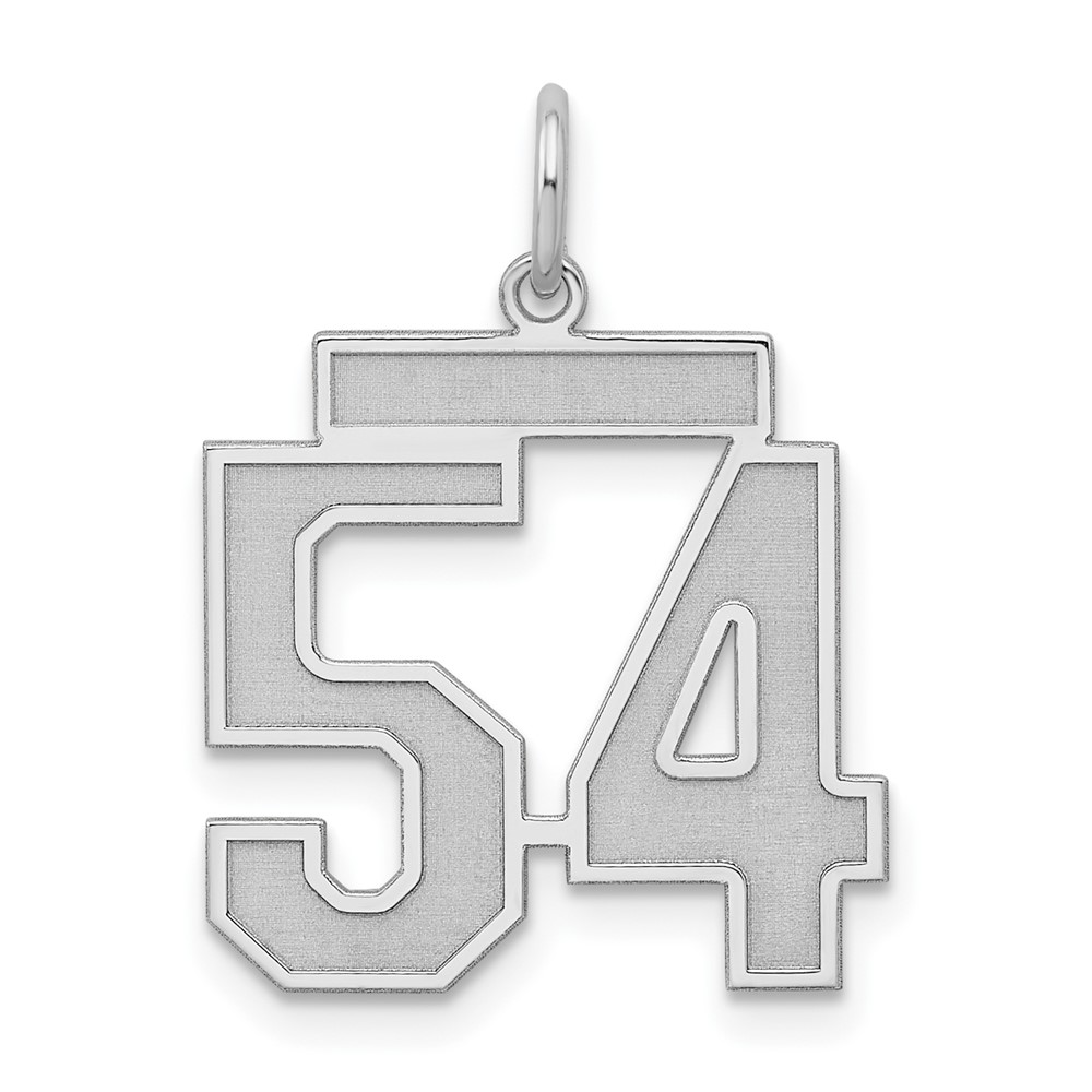 Sterling Silver, Jersey Collection, Number 54 Pendant