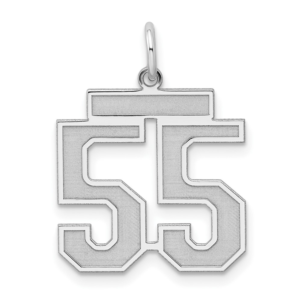 Sterling Silver, Jersey Collection, Number 55 Pendant