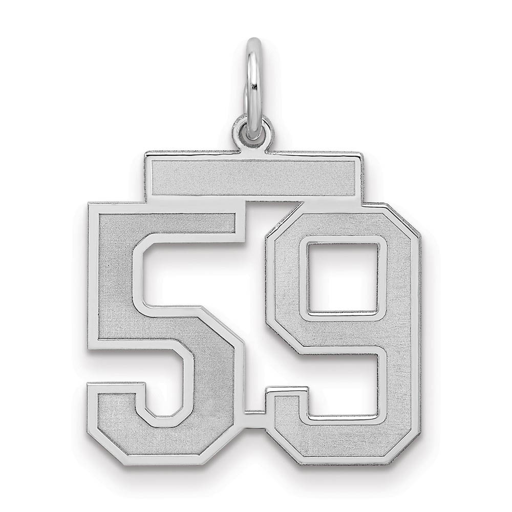 Sterling Silver, Jersey Collection, Number 59 Pendant