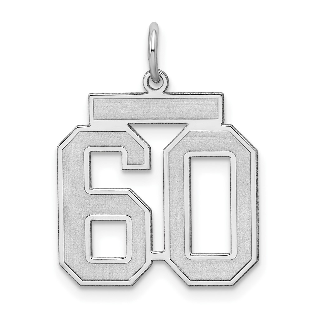 Sterling Silver, Jersey Collection, Number 60 Pendant