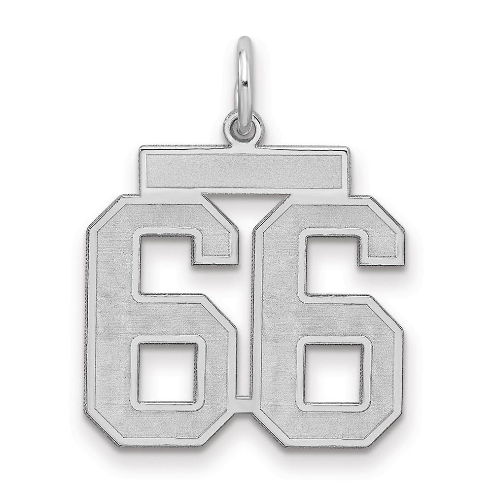 Sterling Silver, Jersey Collection, Number 66 Pendant