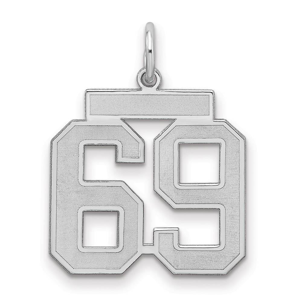 Sterling Silver, Jersey Collection, Number 69 Pendant