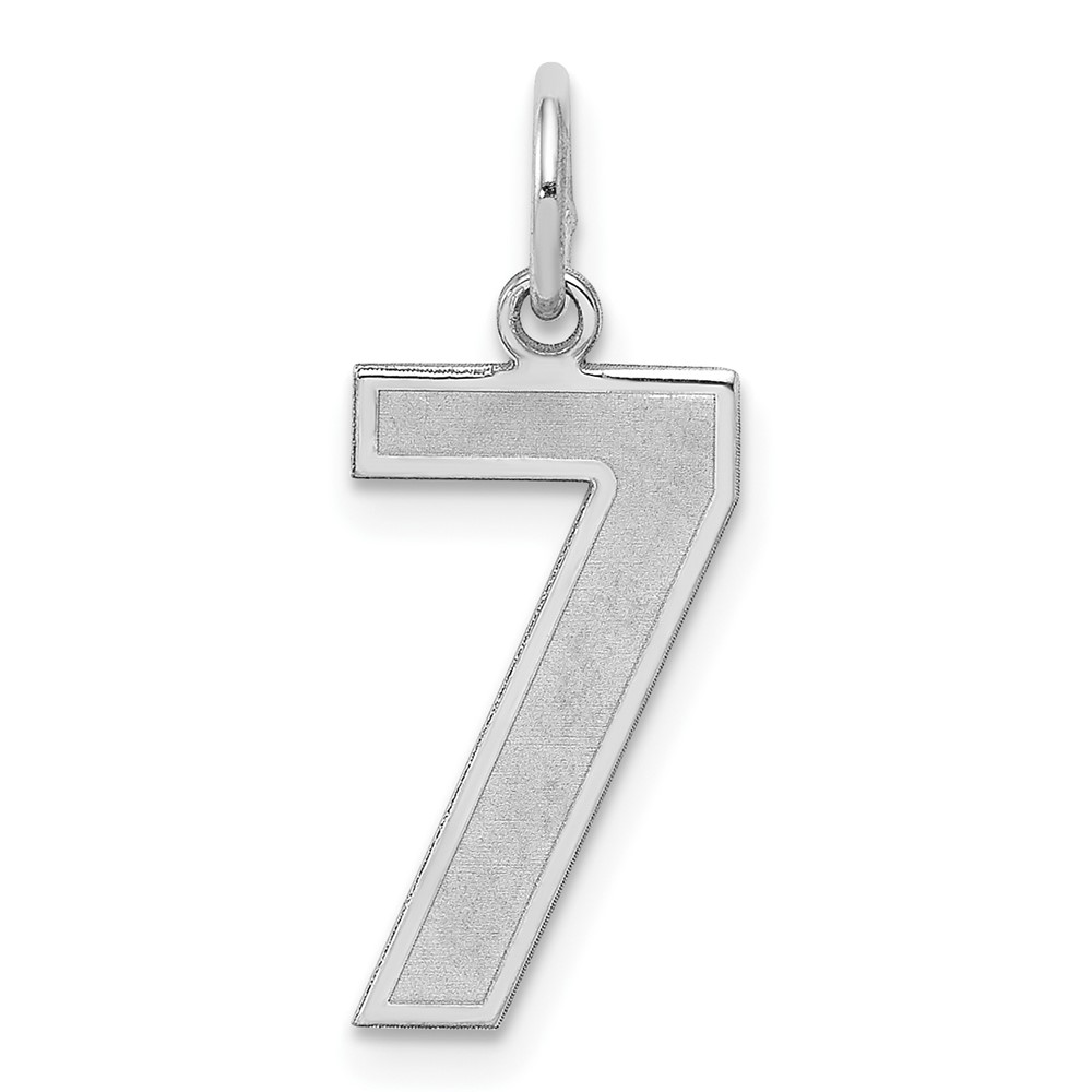 Sterling Silver, Jersey Collection, Number 7 Pendant