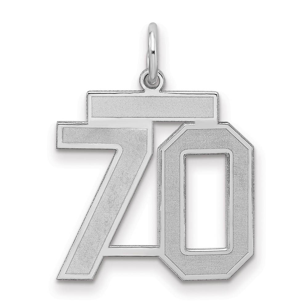 Sterling Silver, Jersey Collection, Number 70 Pendant