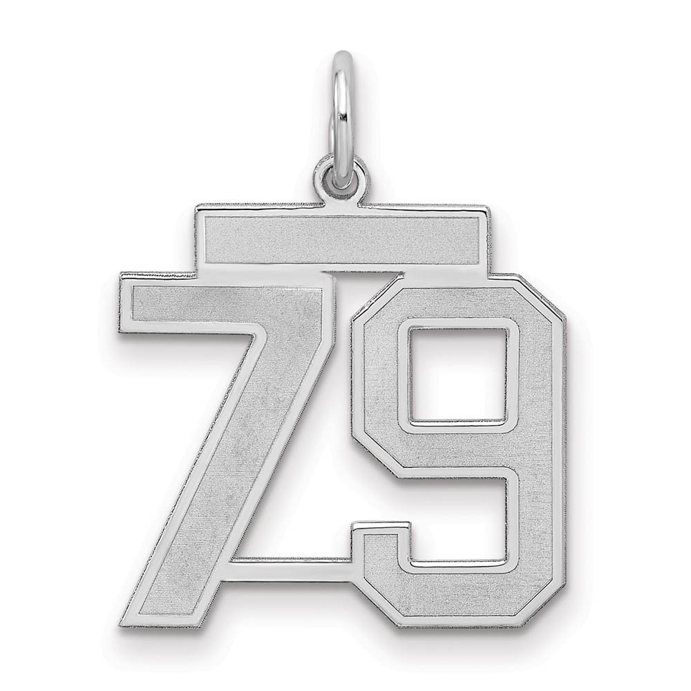 Sterling Silver, Jersey Collection, Number 79 Pendant