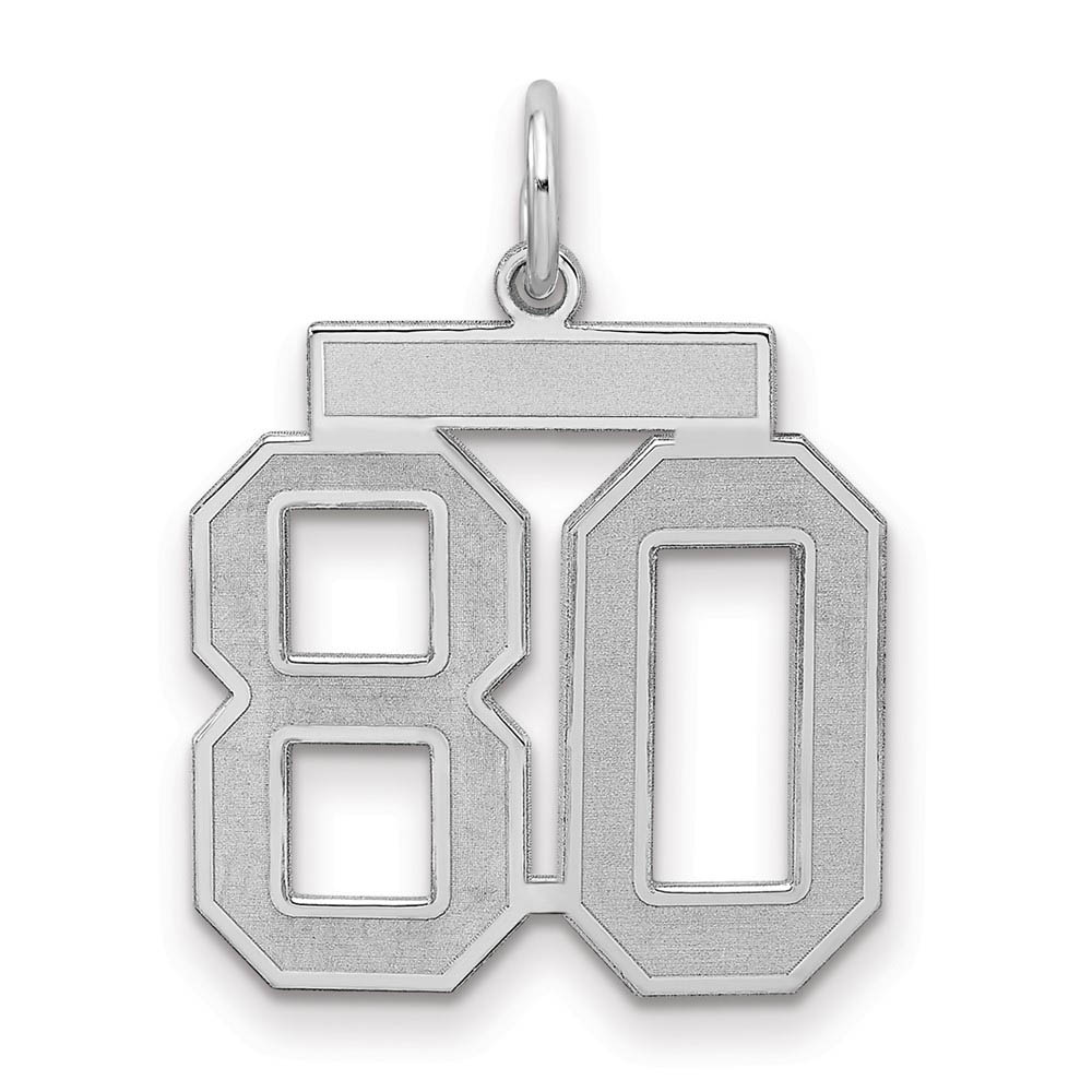 Sterling Silver, Jersey Collection, Number 80 Pendant