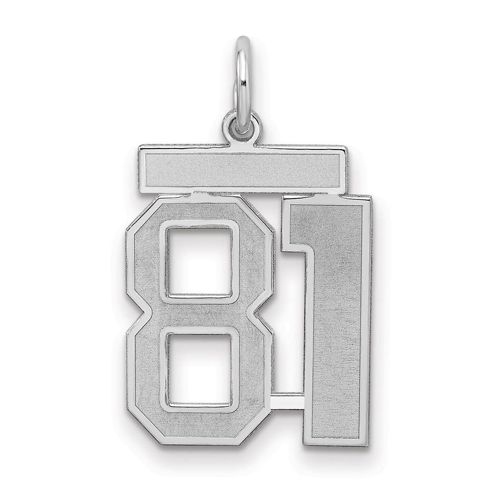 Sterling Silver, Jersey Collection, Number 81 Pendant