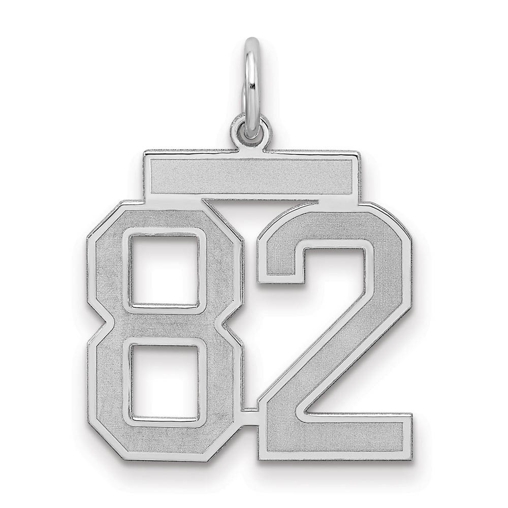 Sterling Silver, Jersey Collection, Number 82 Pendant