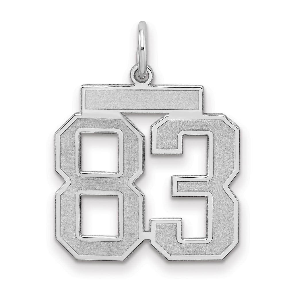 Sterling Silver, Jersey Collection, Number 83 Pendant