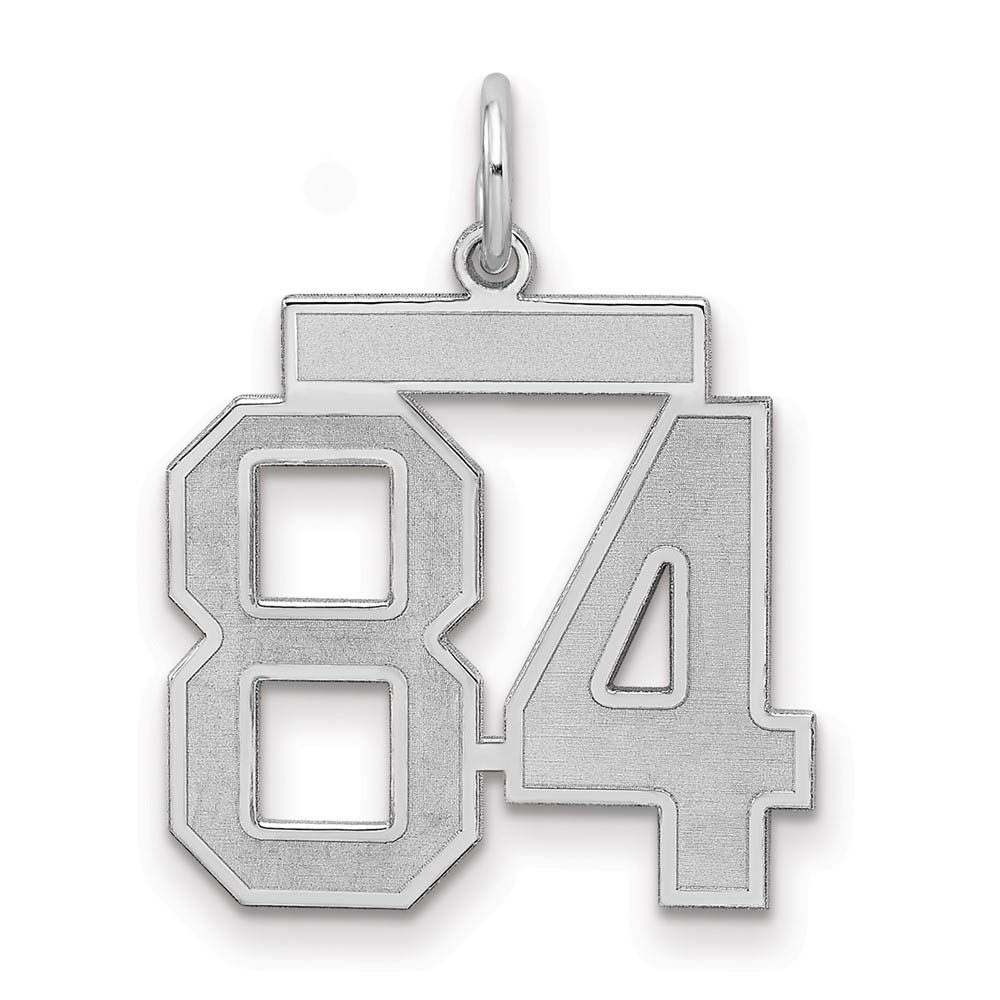 Sterling Silver, Jersey Collection, Number 84 Pendant