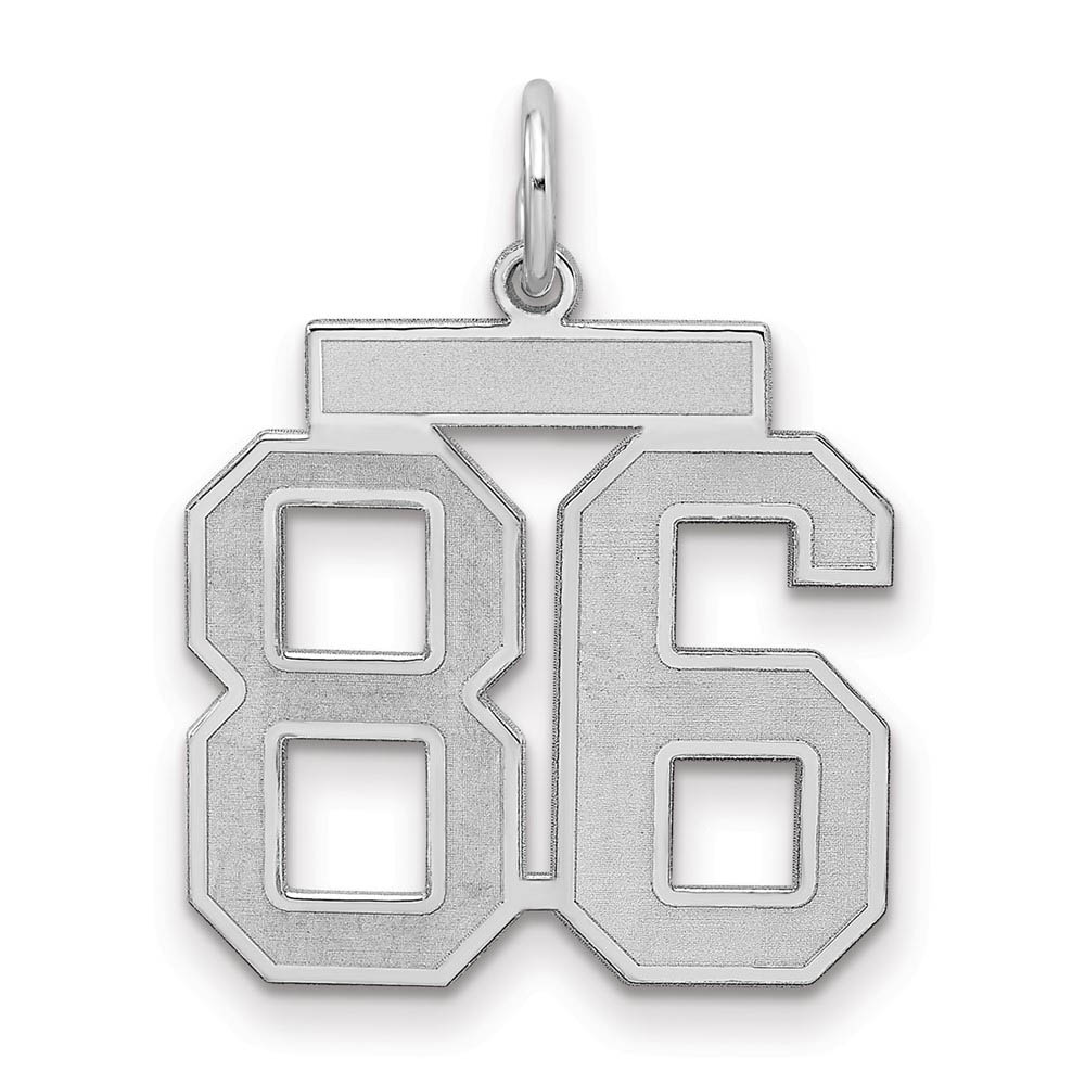 Sterling Silver, Jersey Collection, Number 86 Pendant