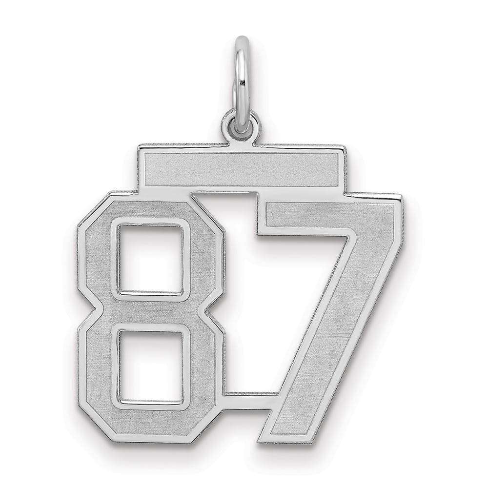 Sterling Silver, Jersey Collection, Number 87 Pendant