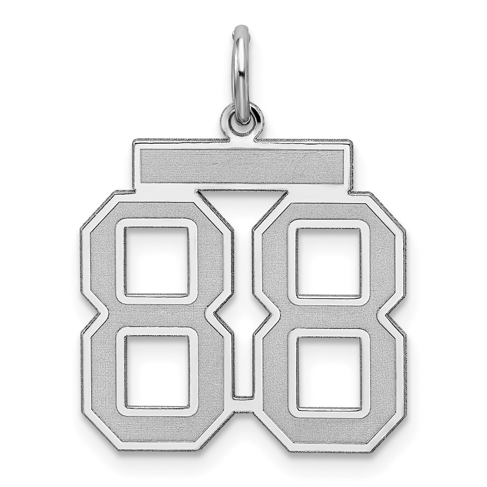 Sterling Silver, Jersey Collection, Number 88 Pendant
