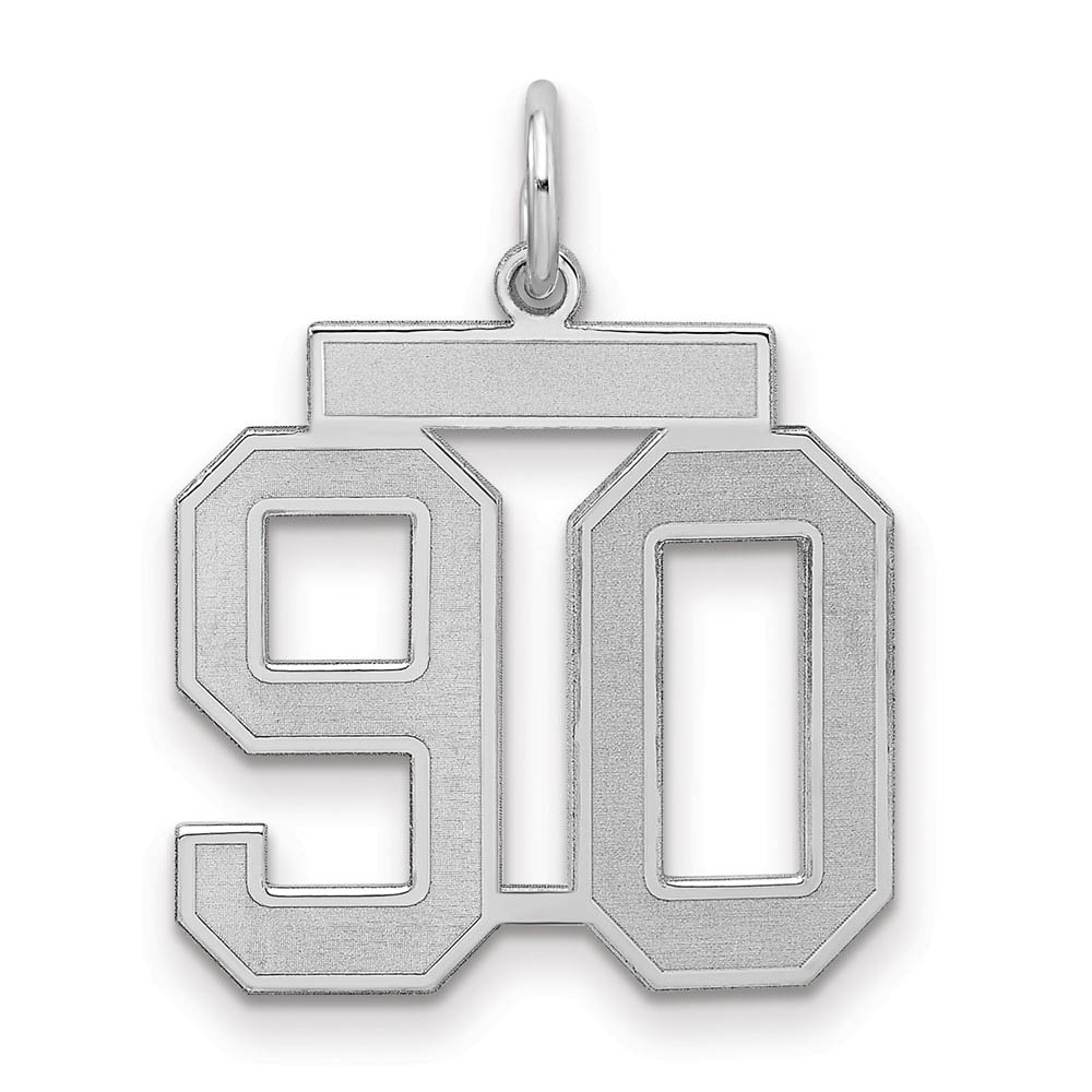 Sterling Silver, Jersey Collection, Number 90 Pendant