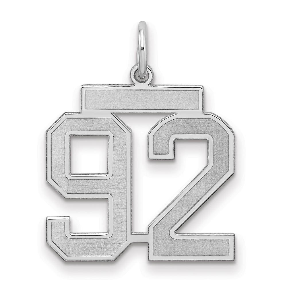 Sterling Silver, Jersey Collection, Number 92 Pendant