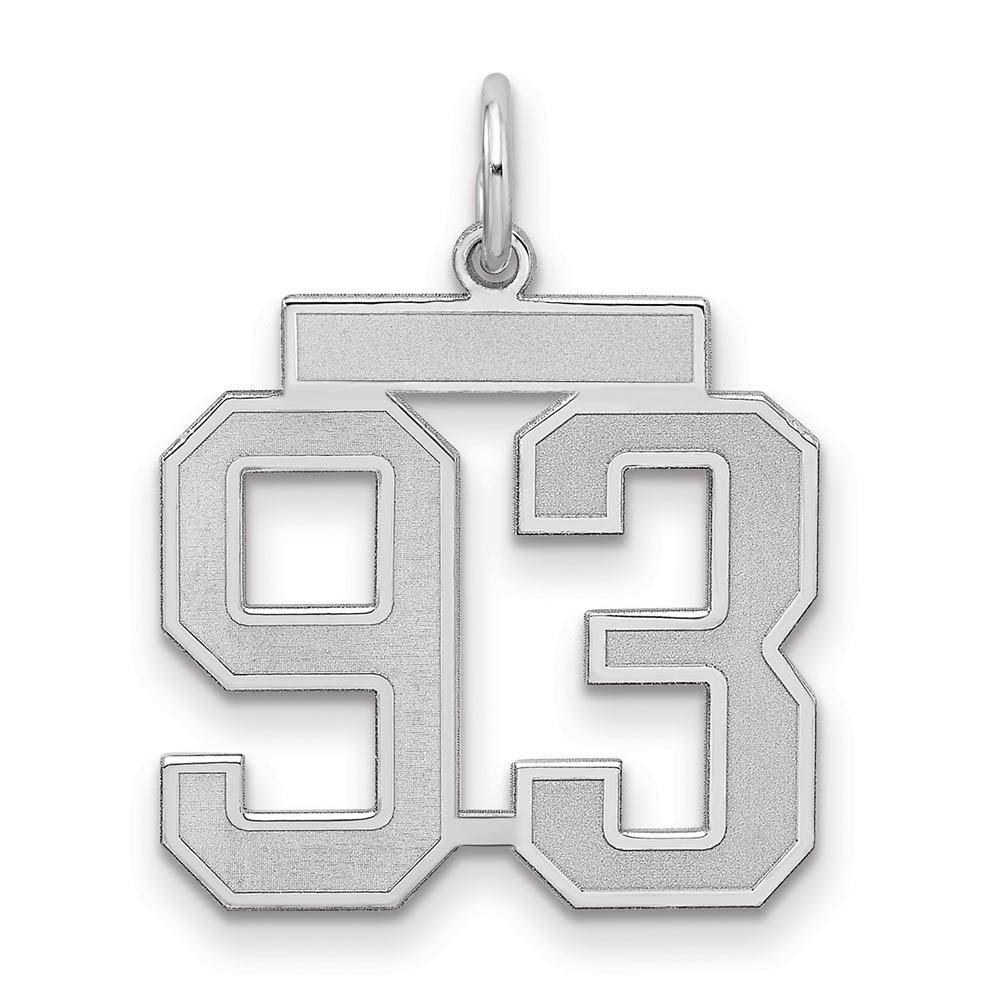 Sterling Silver, Jersey Collection, Number 93 Pendant