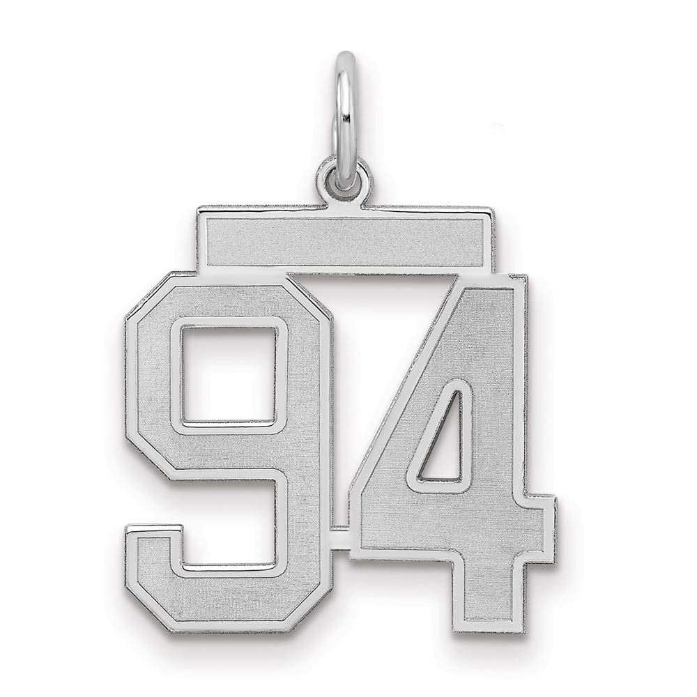 Sterling Silver, Jersey Collection, Number 94 Pendant