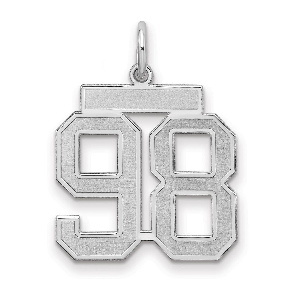 Sterling Silver, Jersey Collection, Number 98 Pendant