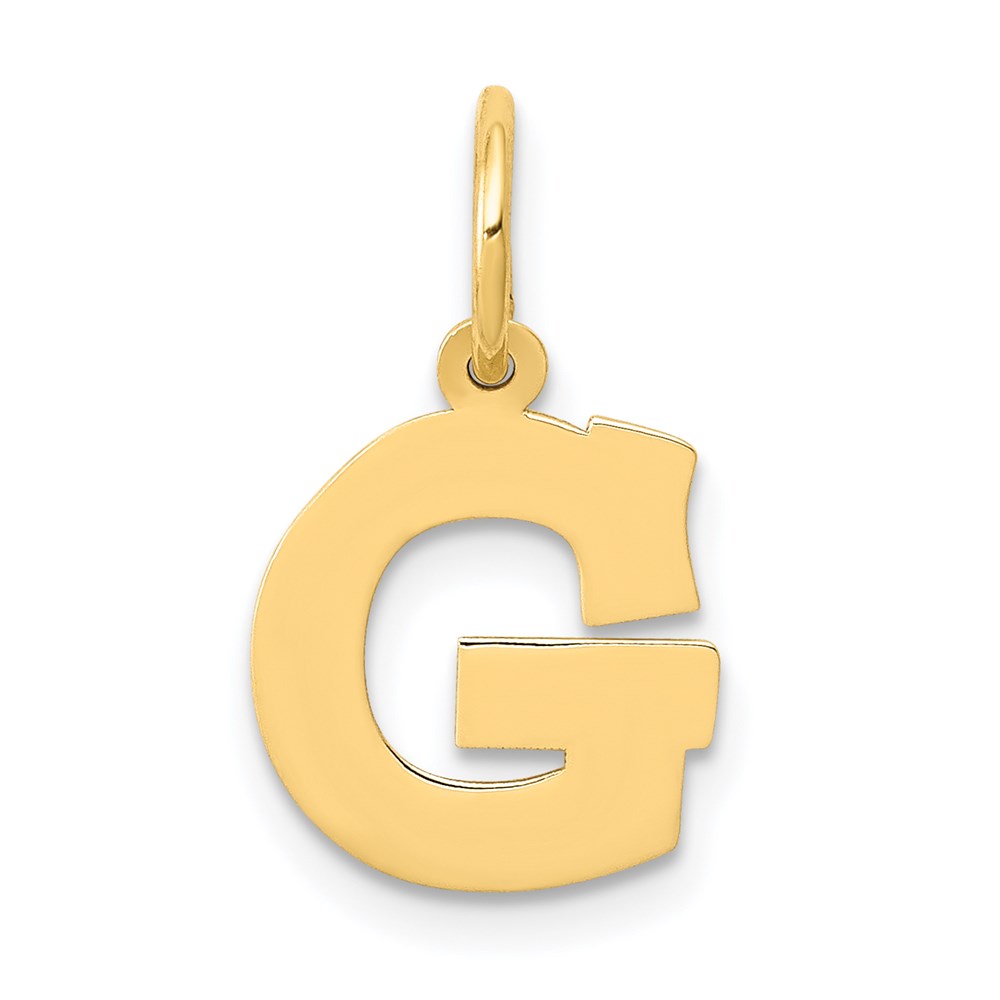14k Yellow Gold, Amanda Collection, Block Initial G Pendant