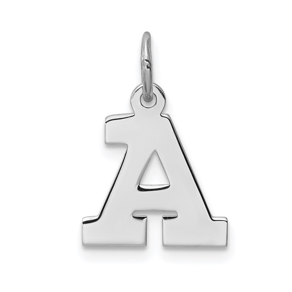 Sterling Silver, Amanda Collection Block Style Initial A Pendant