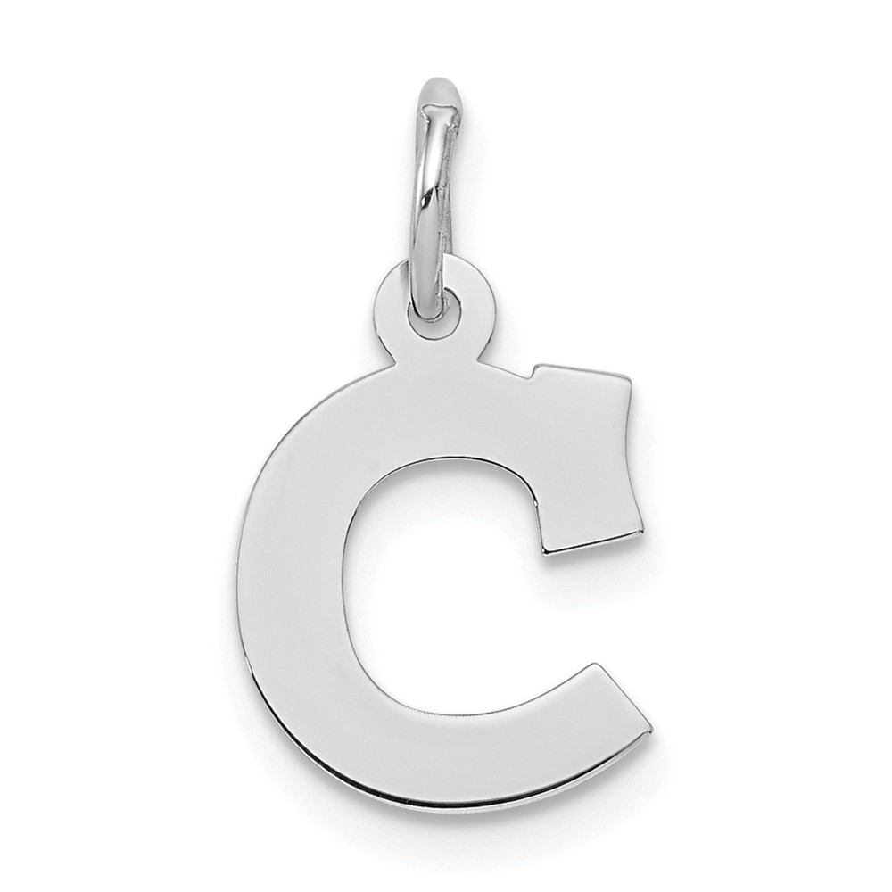 Sterling Silver, Amanda Collection Block Style Initial C Pendant