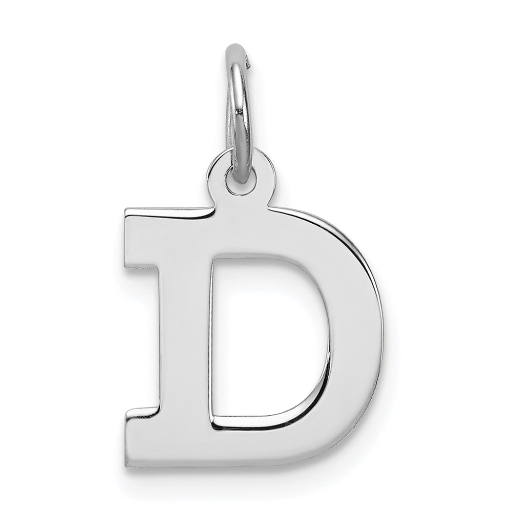 Sterling Silver, Amanda Collection Block Style Initial D Pendant