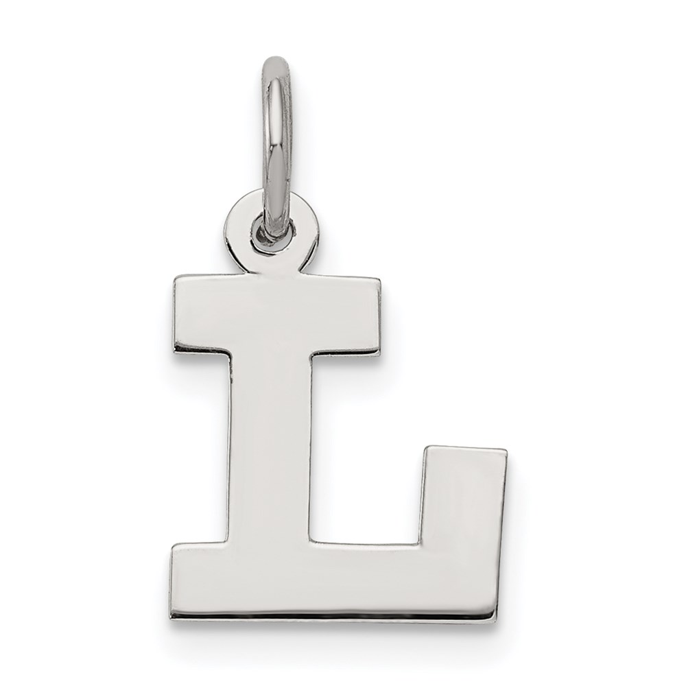 Sterling Silver, Amanda Collection Small Block Style Initial Pendant