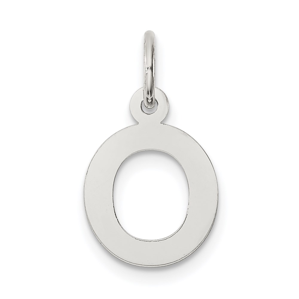 Sterling Silver, Amanda Collection Block Style Initial O Pendant