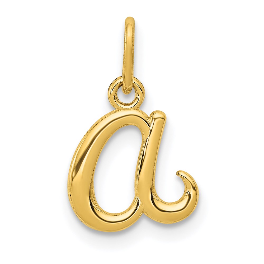 14k Yellow Gold, Claire Collection Mini Lower Case Initial A Charm