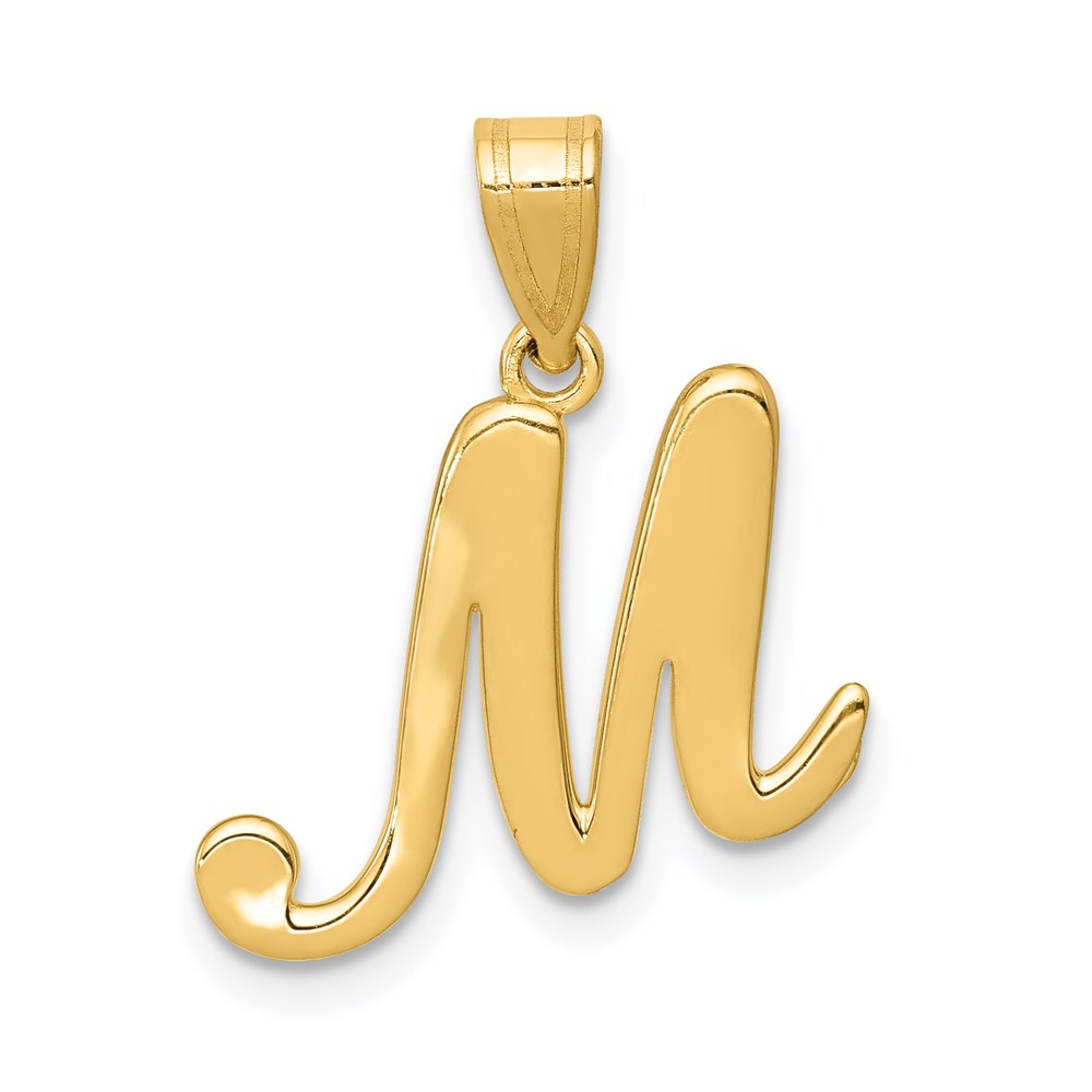 14k Yellow Gold, Mimi Collection, Small Script Initial Pendant