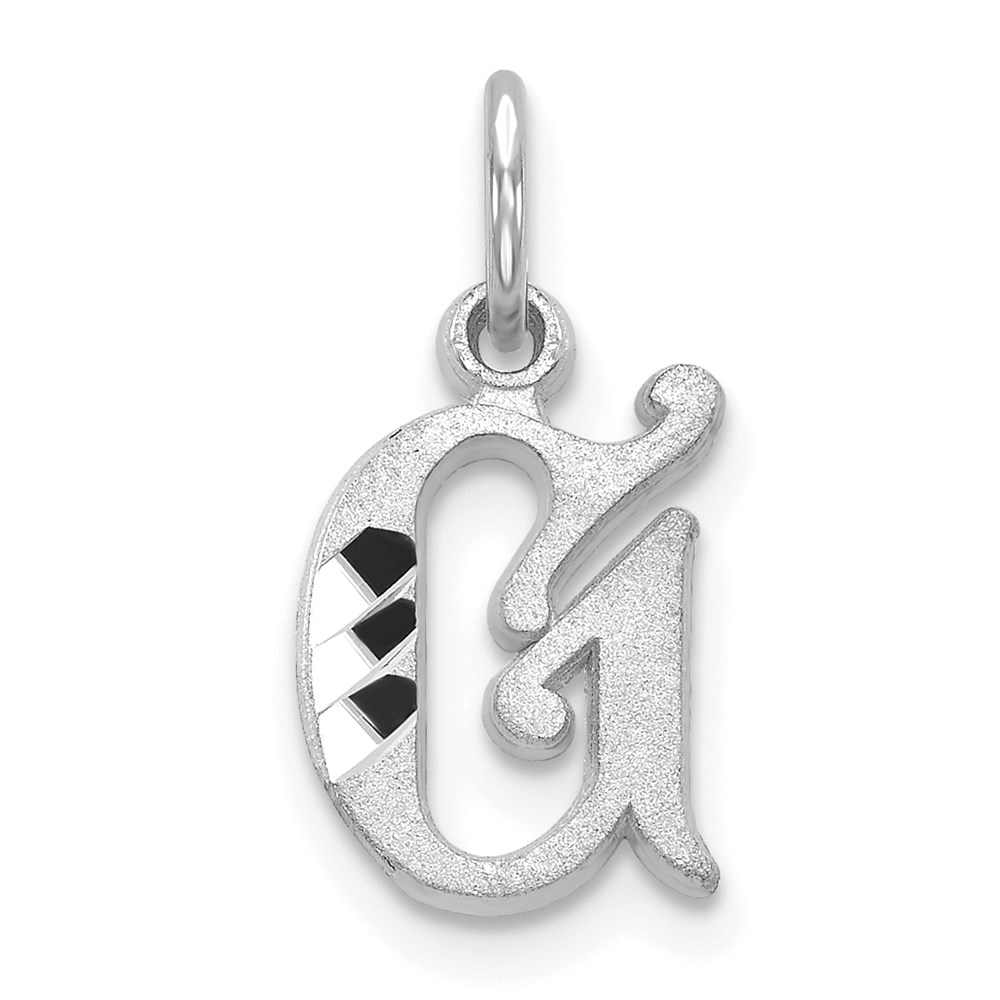 14k White Gold, Isabelle Collection, Mini Letter G Initial Charm