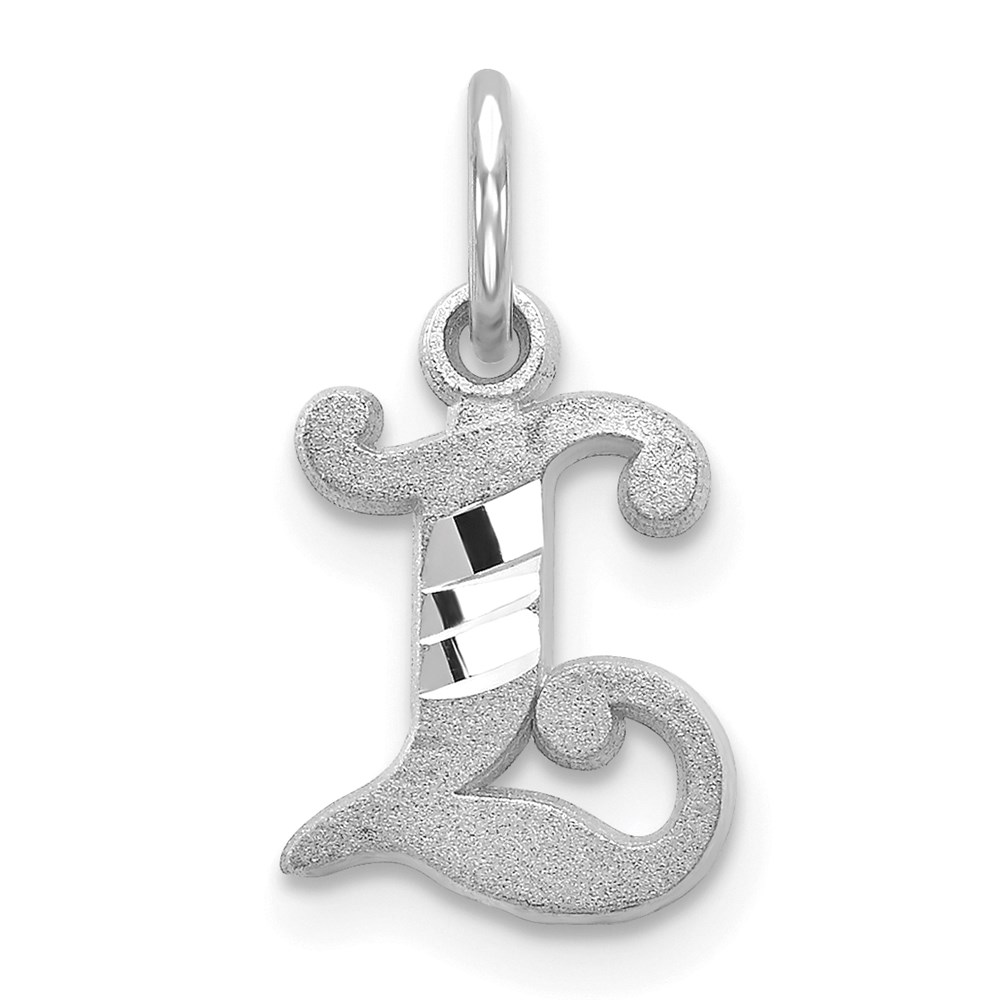 14k White Gold, Isabelle Collection, Mini Letter Initial Charm