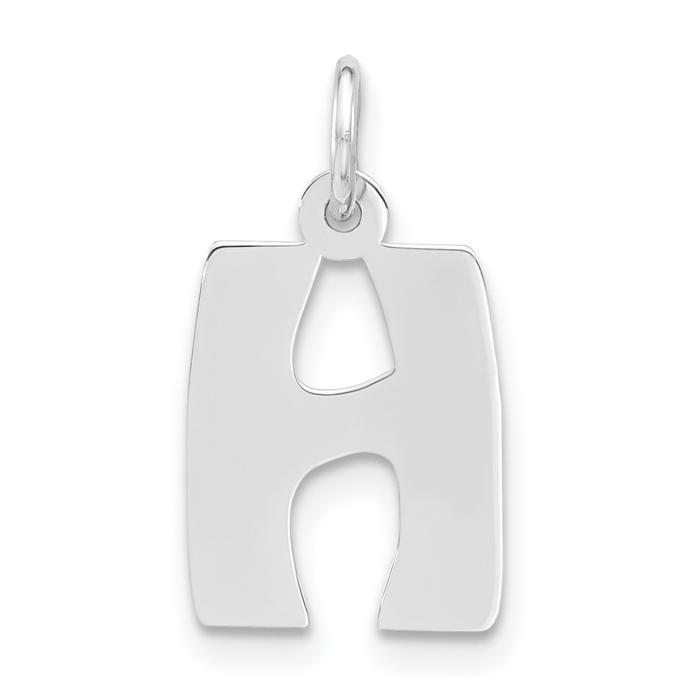 Sterling Silver, Kate Collection, Bubble Block Initial H Pendant