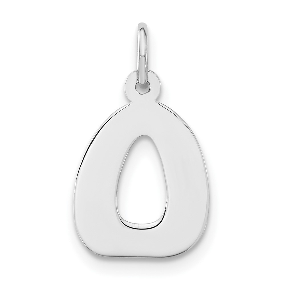 Sterling Silver, Kate Collection, Bubble Block Initial O Pendant
