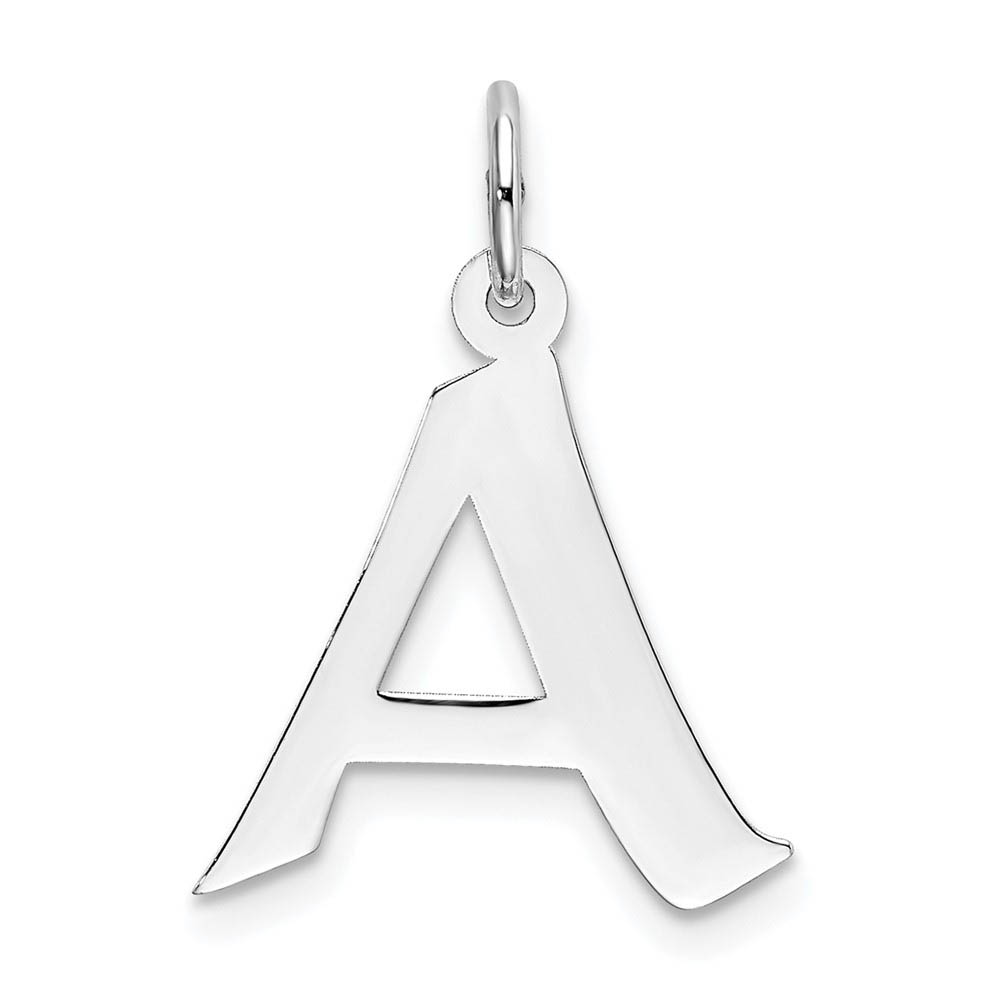 Sterling Silver Karlie Collection Artisan Block Initial Charm Letter A