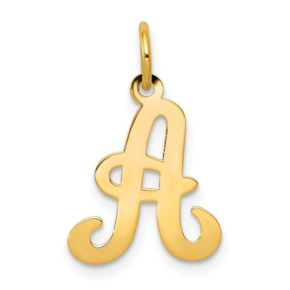 14k Yellow Gold, Sophia Collection, Script Initial A Pendant