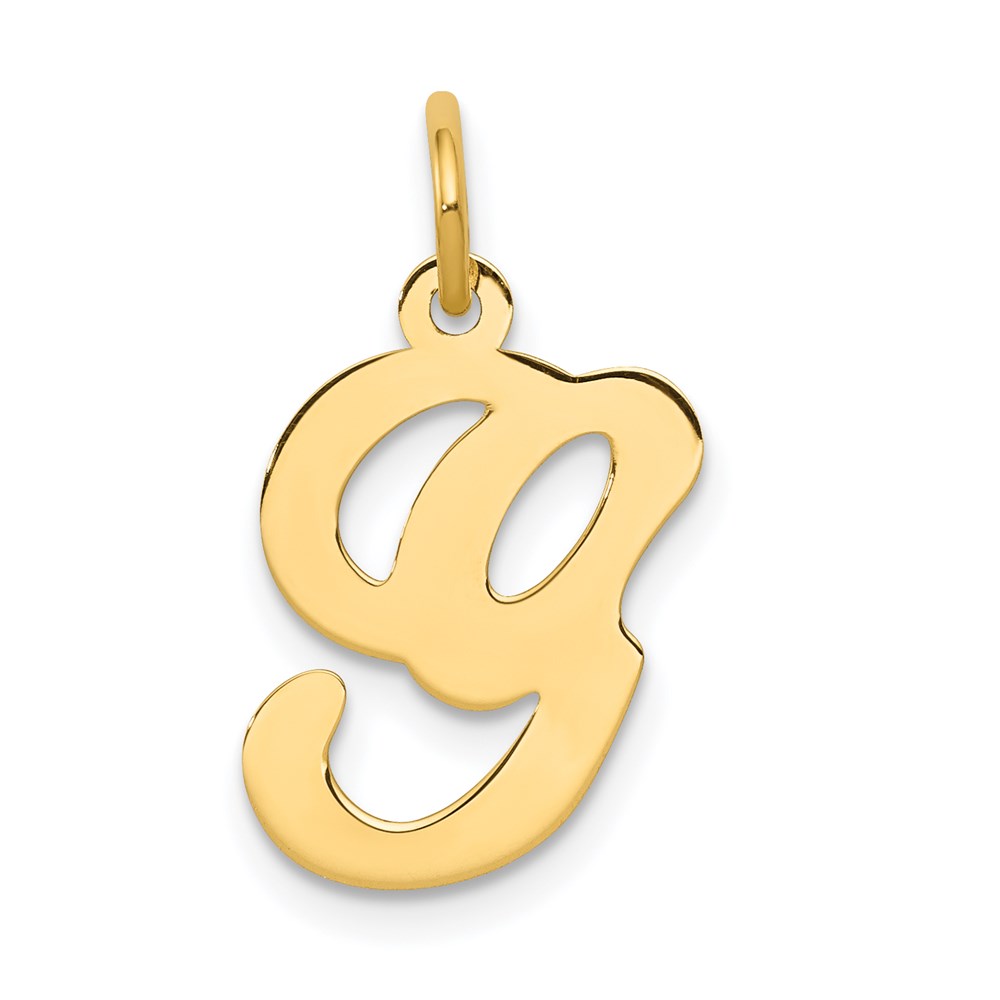 14k Yellow Gold, Sophia Collection, Script Initial G Pendant
