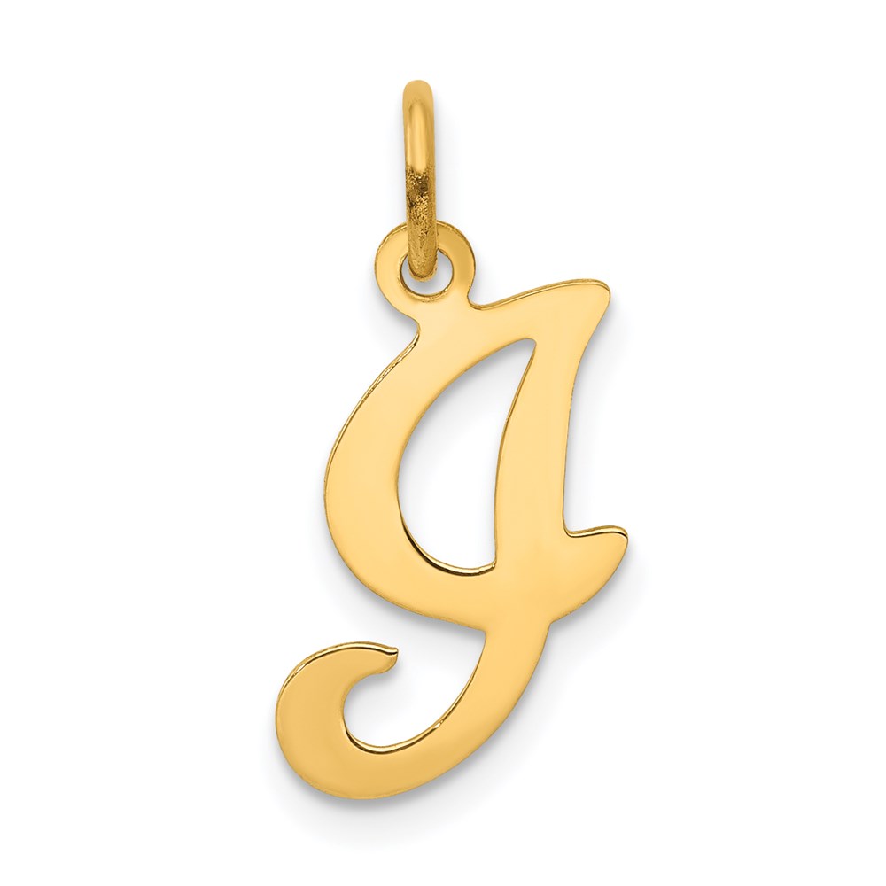 14k Yellow Gold, Sophia Collection, Script Initial I Pendant