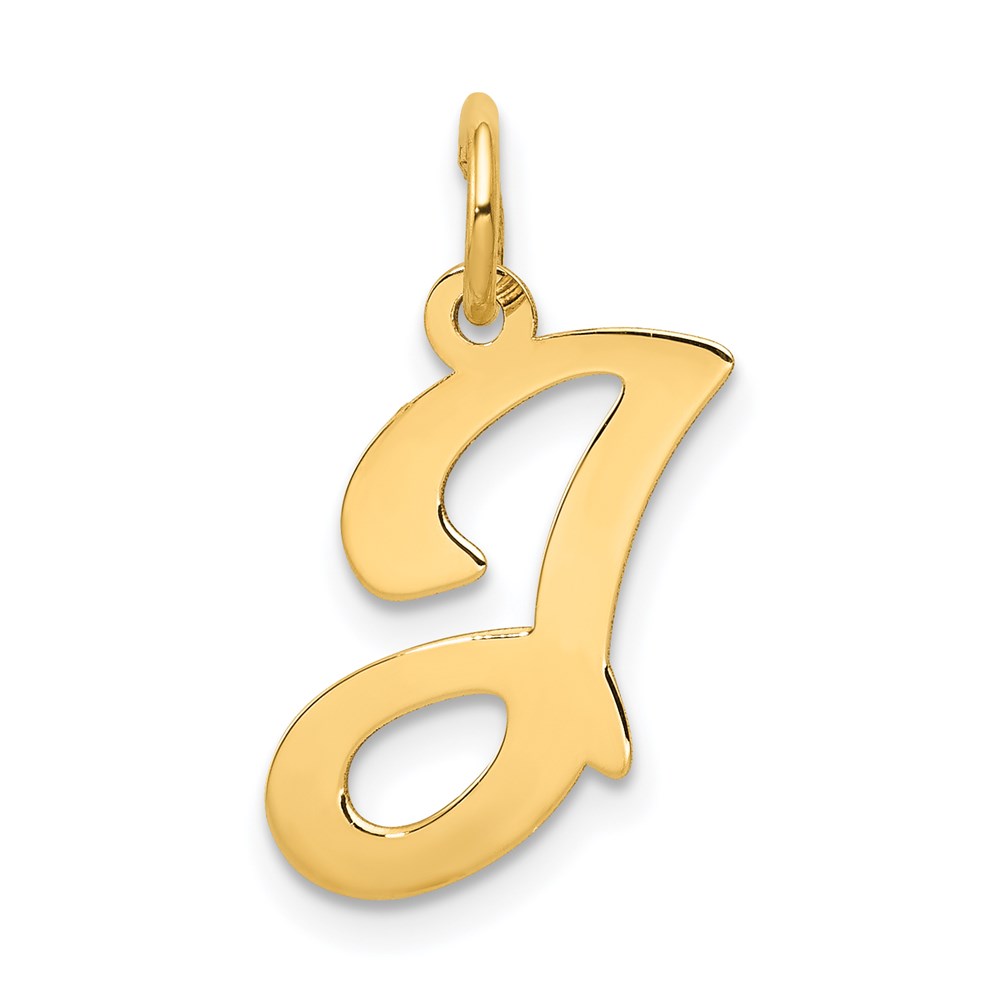 14k Yellow Gold, Sophia Collection, Script Initial J Pendant