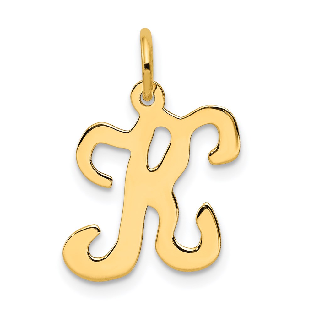 14k Yellow Gold, Sophia Collection, Script Initial K Pendant