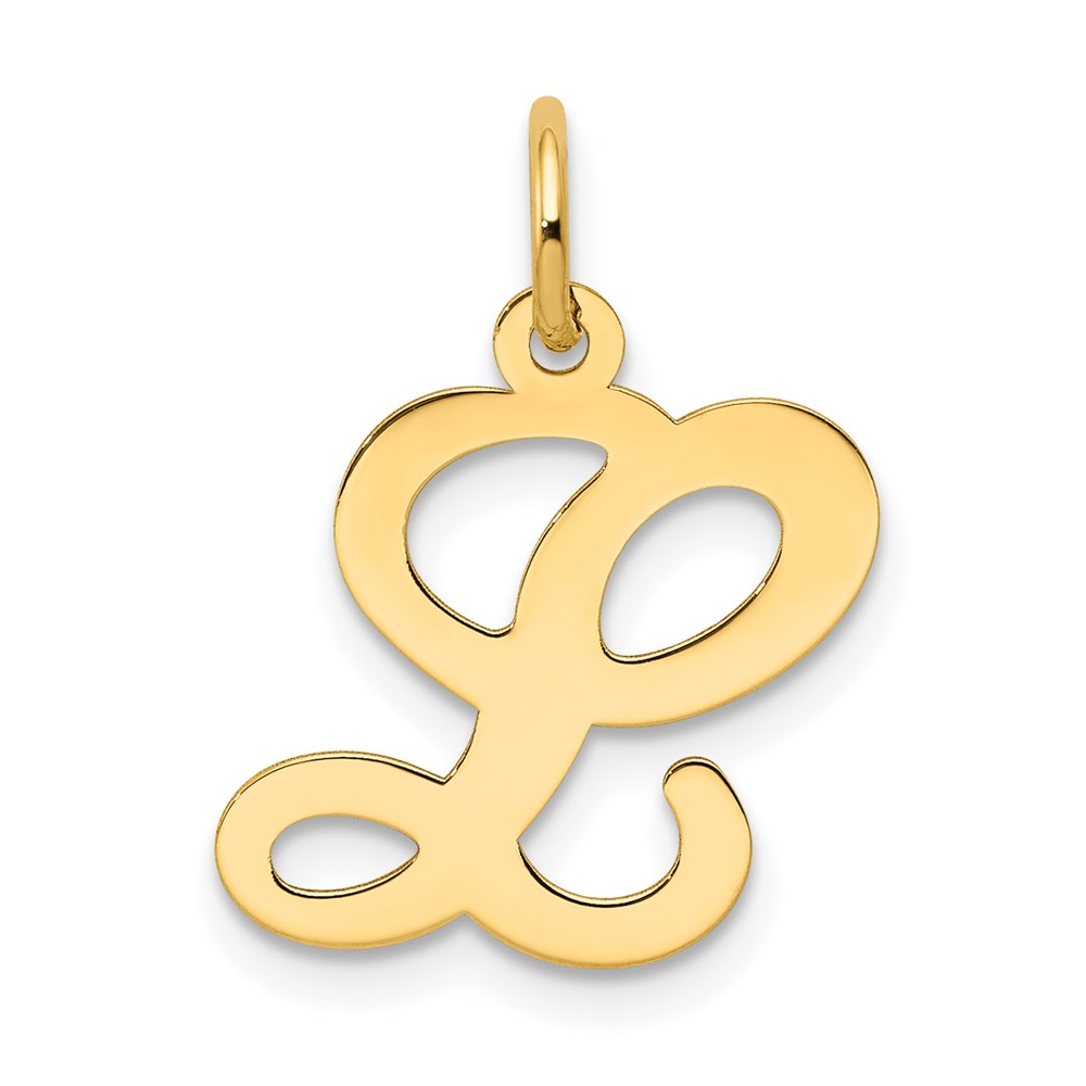 14k Yellow Gold, Sophia Collection, Small Script Initial Pendant