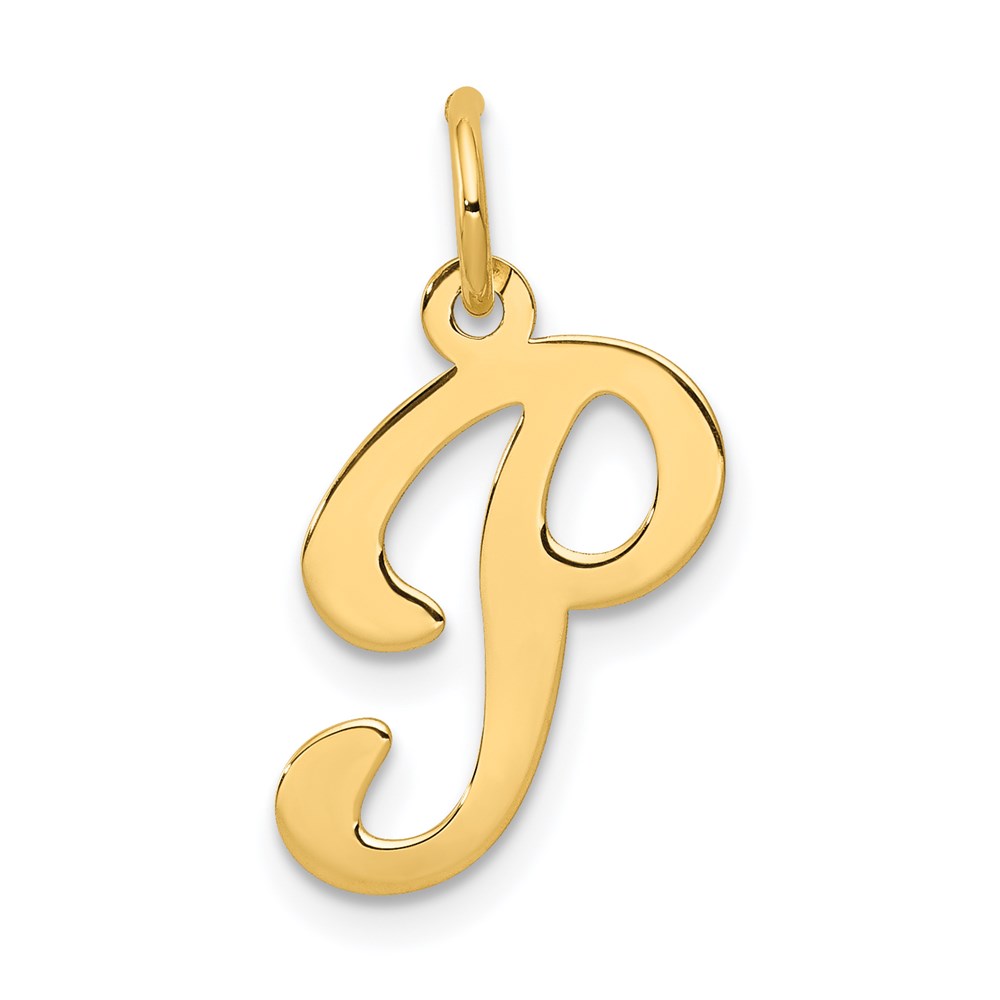 14k Yellow Gold, Sophia Collection, Script Initial P Pendant