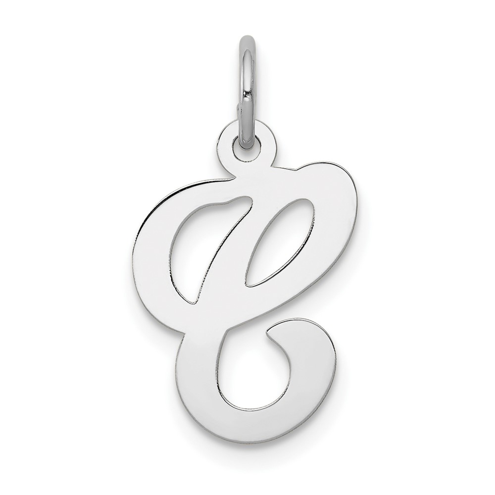 14k White Gold, Sophia Collection, Script Initial C Pendant